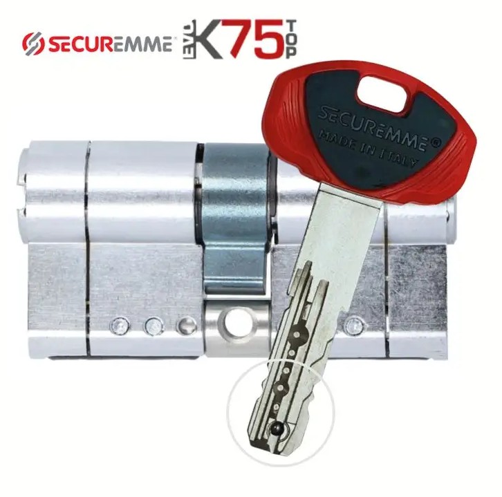 cylindre a clef (x5)50 x 50 mm K75 secur